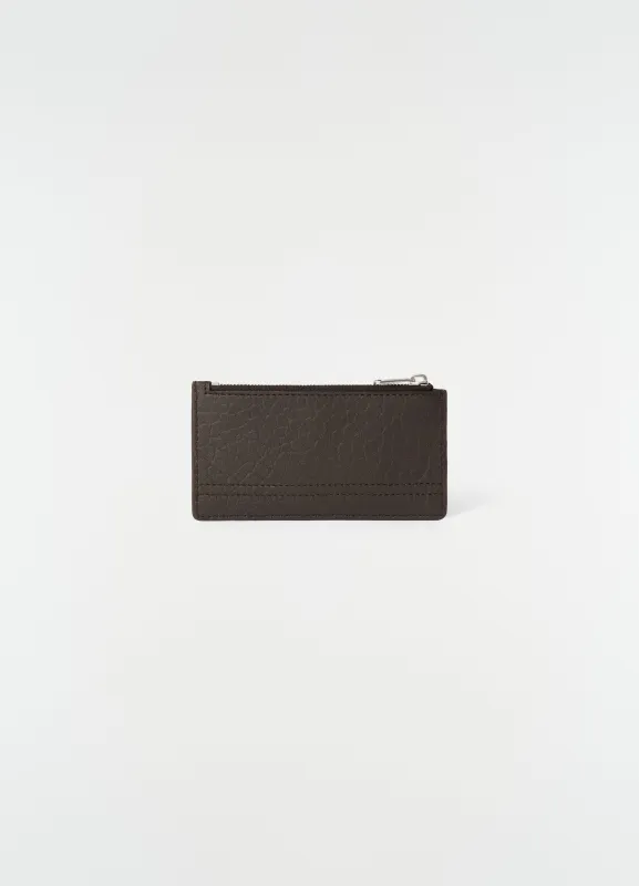 GEAR CARD HOLDER COIN PURSE IN BUBBLE LAMBSKIN LEATHER made by Lemaire