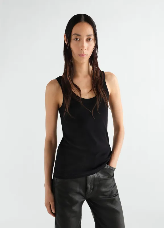 RIB TANK TOP IN RIB JERSEY made by Lemaire