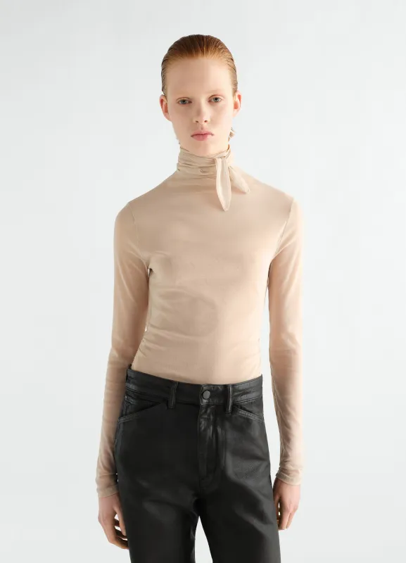 BALLERINA FOULARD TOP IN MESH JERSEY made by Lemaire