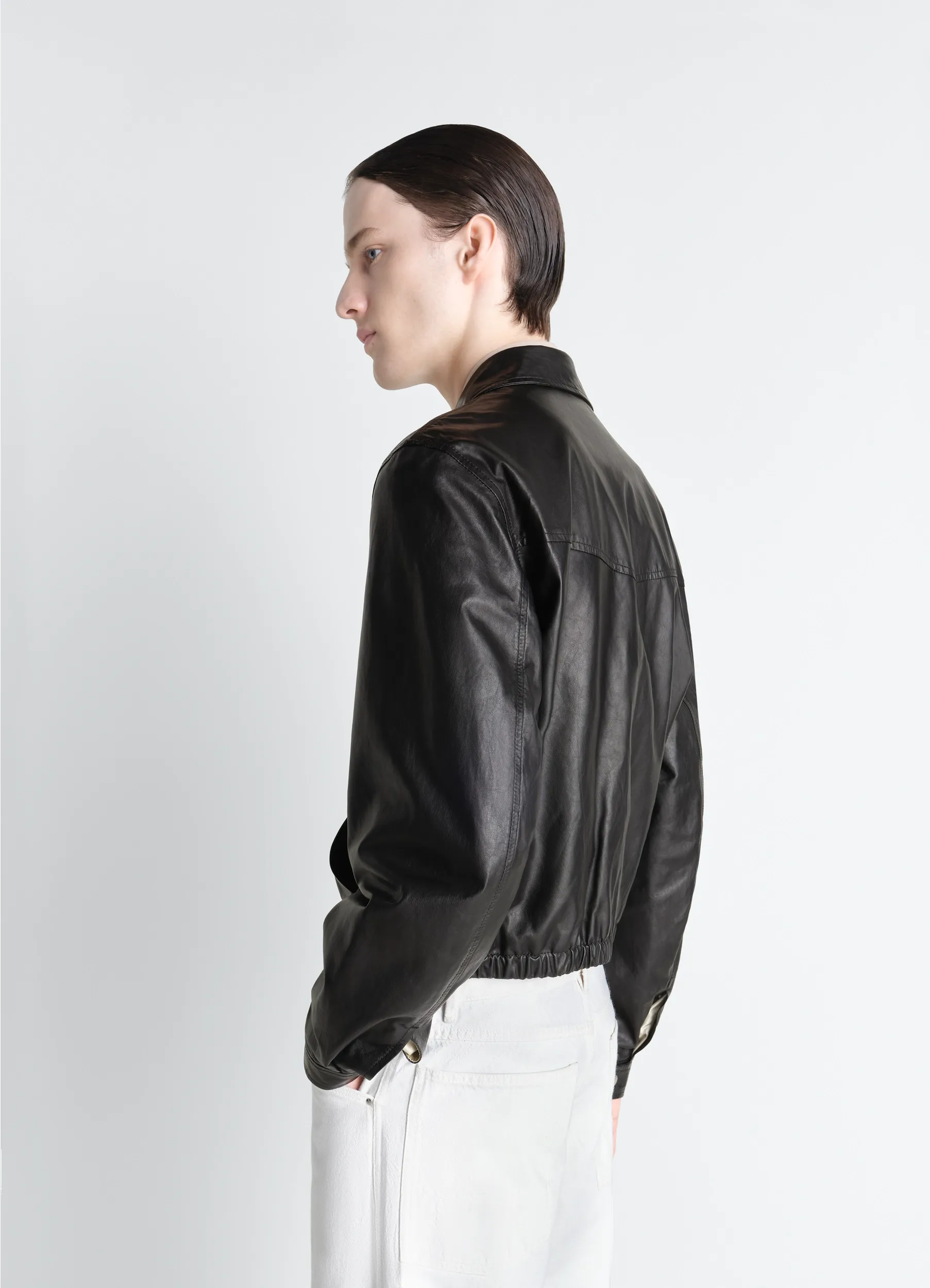 BIKER BLOUSON IN PAPER COW LEATHER sold by Lemaire product image thumbnail 5