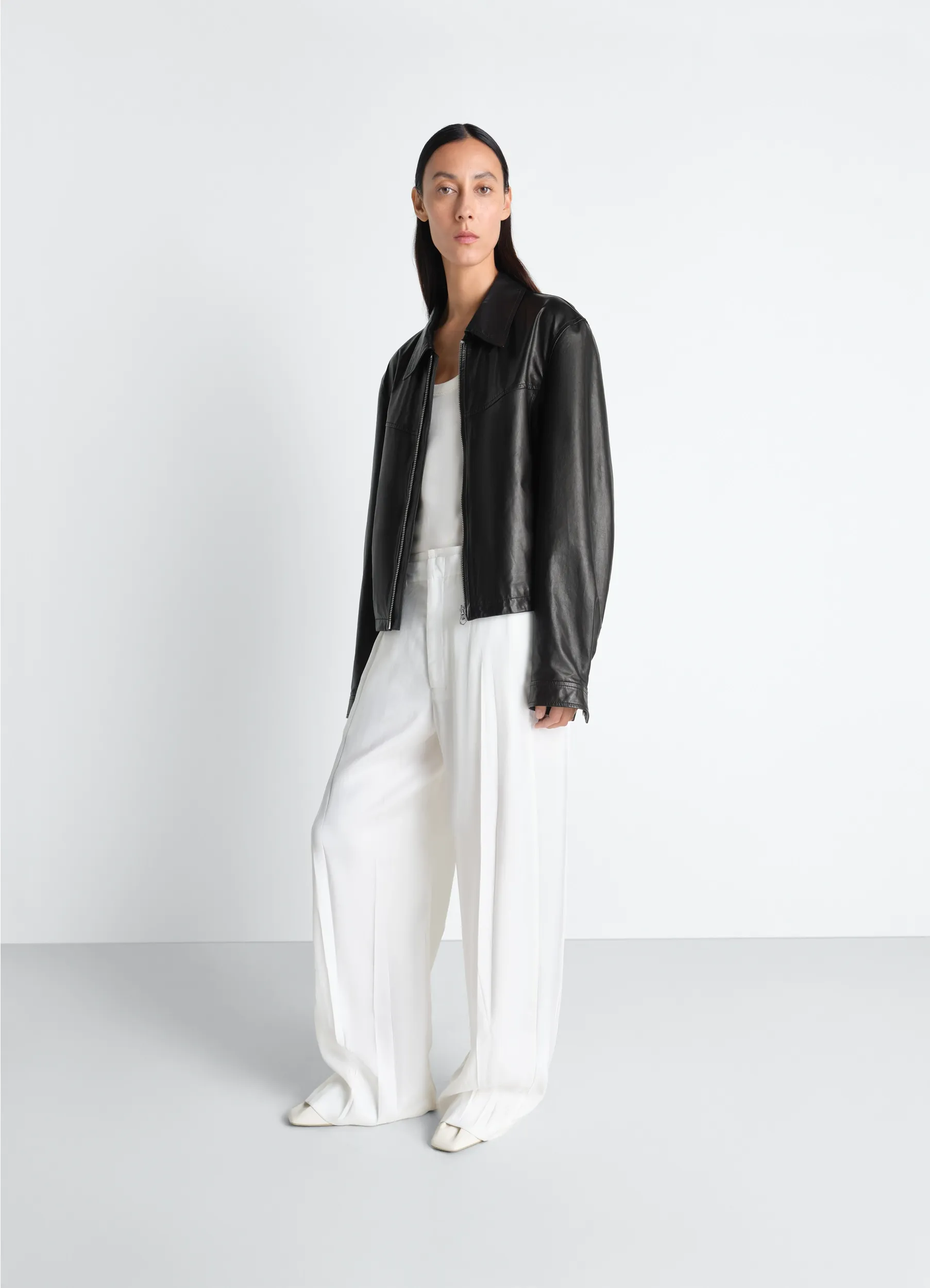 BIKER BLOUSON IN PAPER COW LEATHER sold by Lemaire product image thumbnail 2