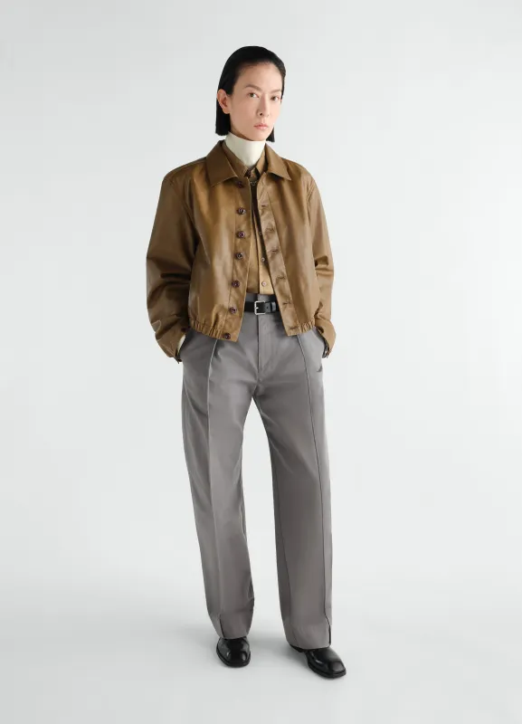 CURVED PANTS IN COTTON TWILL BLEND made by Lemaire