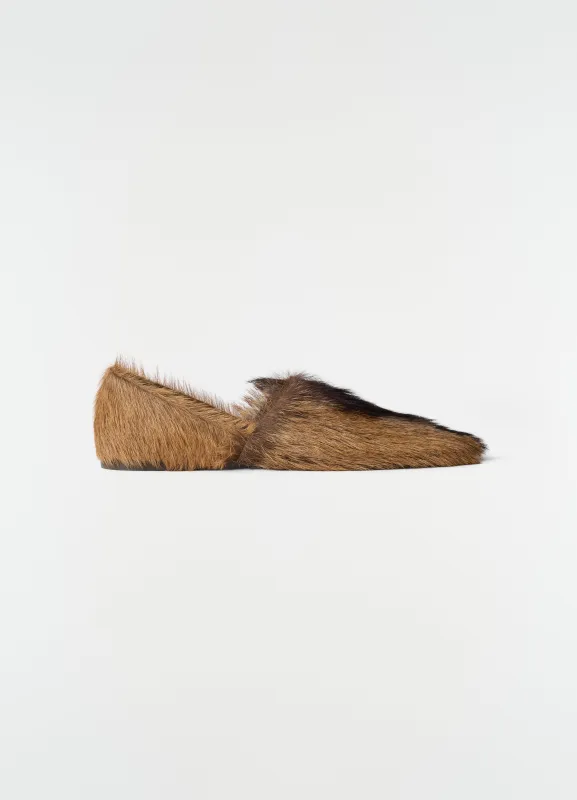 HAIRY SLIPPERS IN HAIRY GOATSKIN LEATHER made by Lemaire