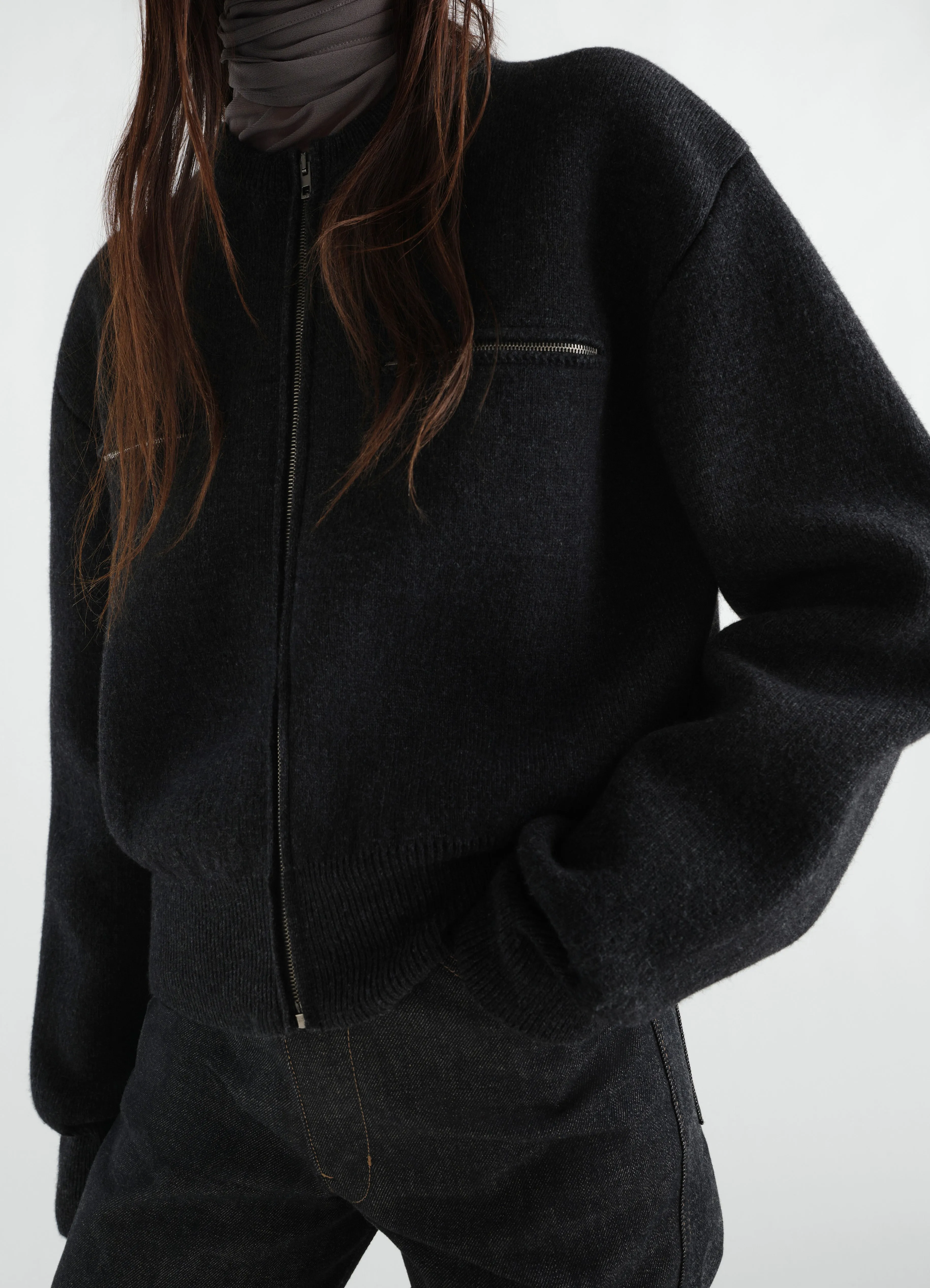 ZIPPED TOP IN ALPACA BLEND sold by Lemaire product image thumbnail 5
