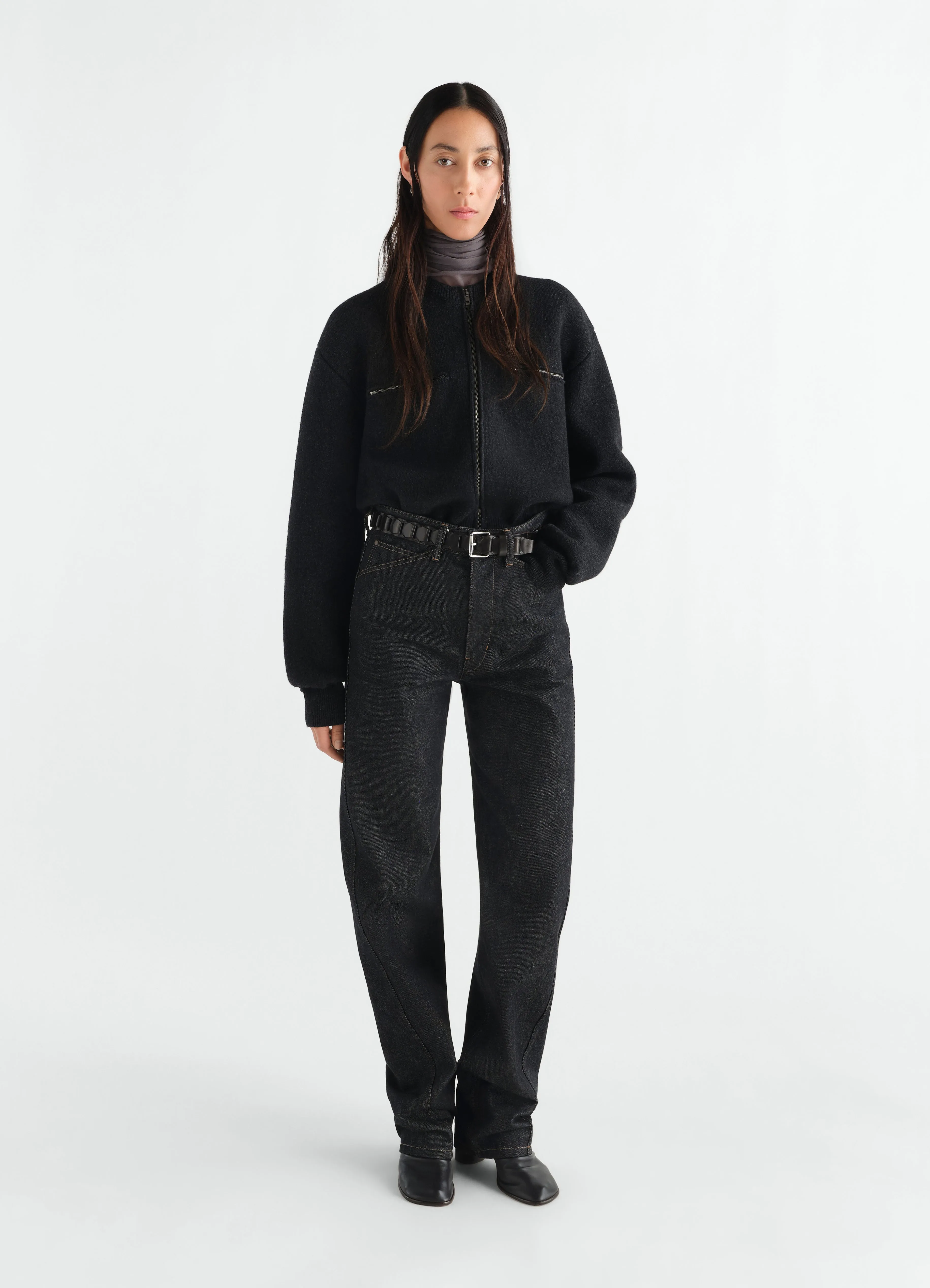 ZIPPED TOP IN ALPACA BLEND sold by Lemaire product image thumbnail 2