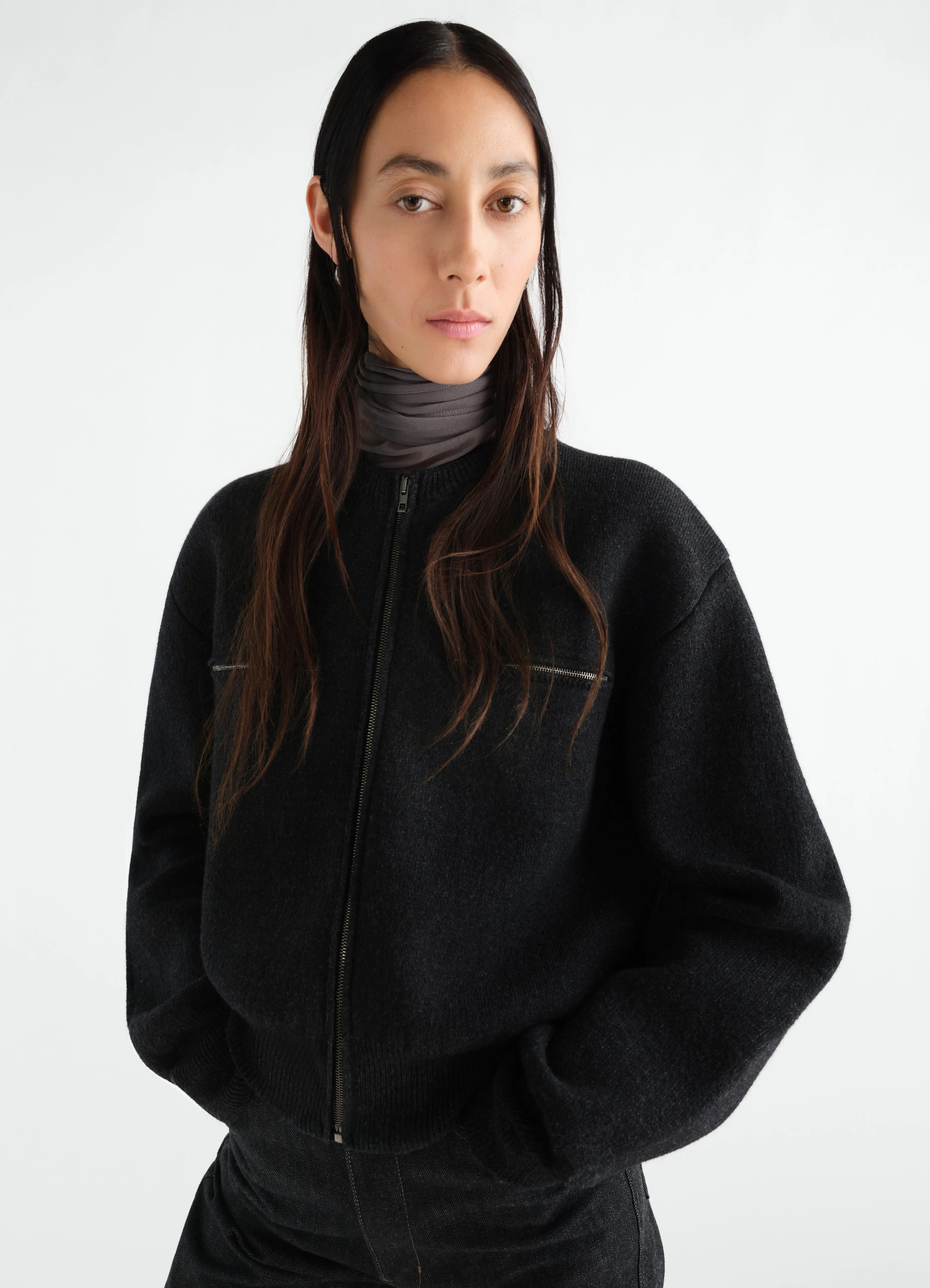 ZIPPED TOP IN ALPACA BLEND sold by Lemaire product image thumbnail 4