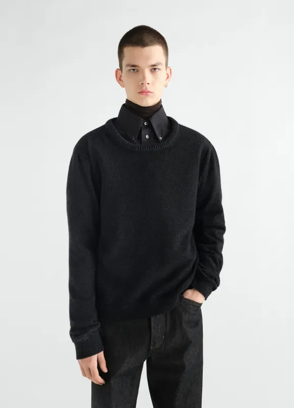 CREW NECK SWEATER IN ALPACA BLEND made by Lemaire