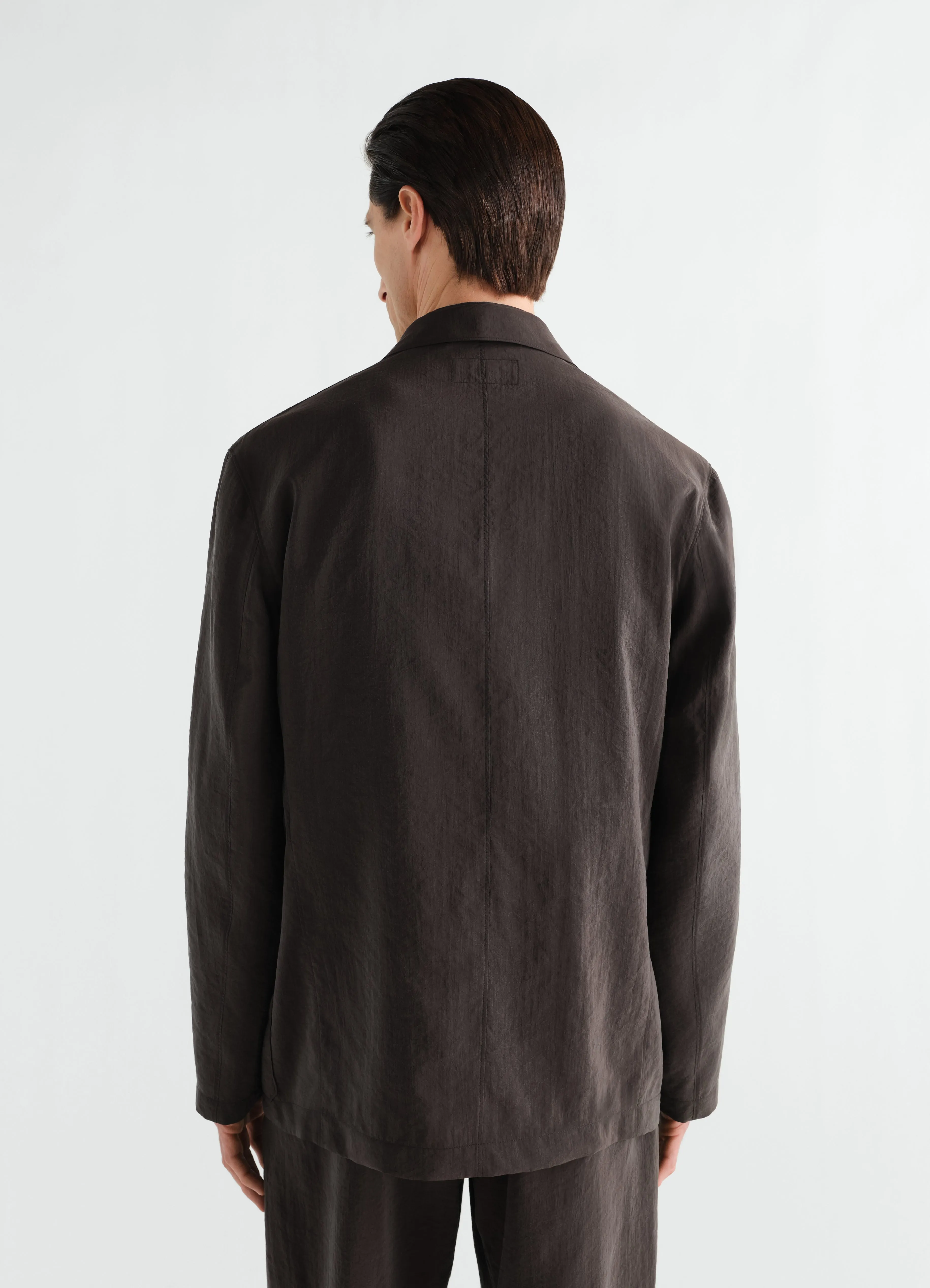 SOFT DOUBLE-BREASTED JACKET IN DRY SILK sold by Lemaire product image thumbnail 5