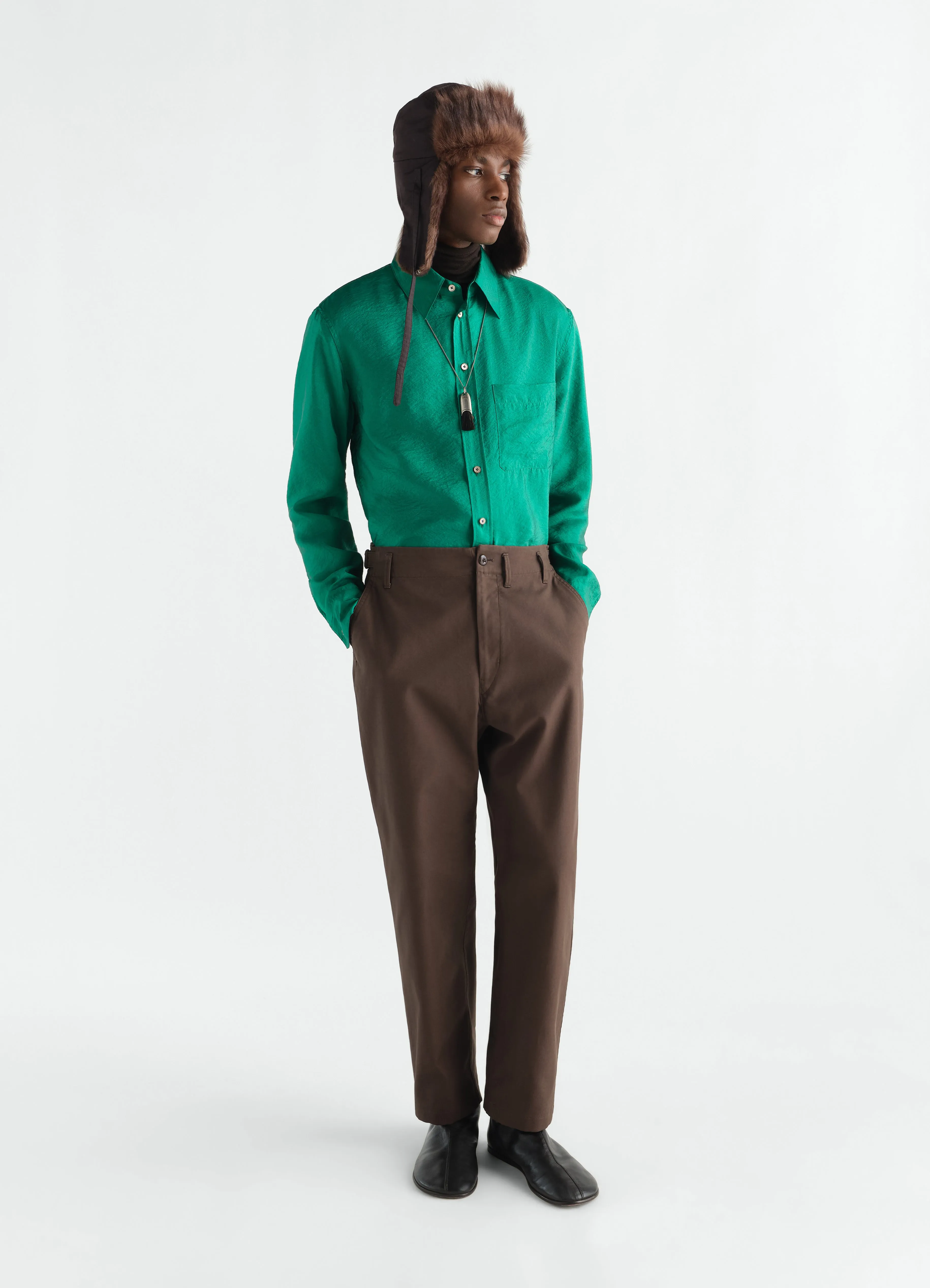 TAPERED PANTS IN HEAVY COTTON TWILL sold by Lemaire