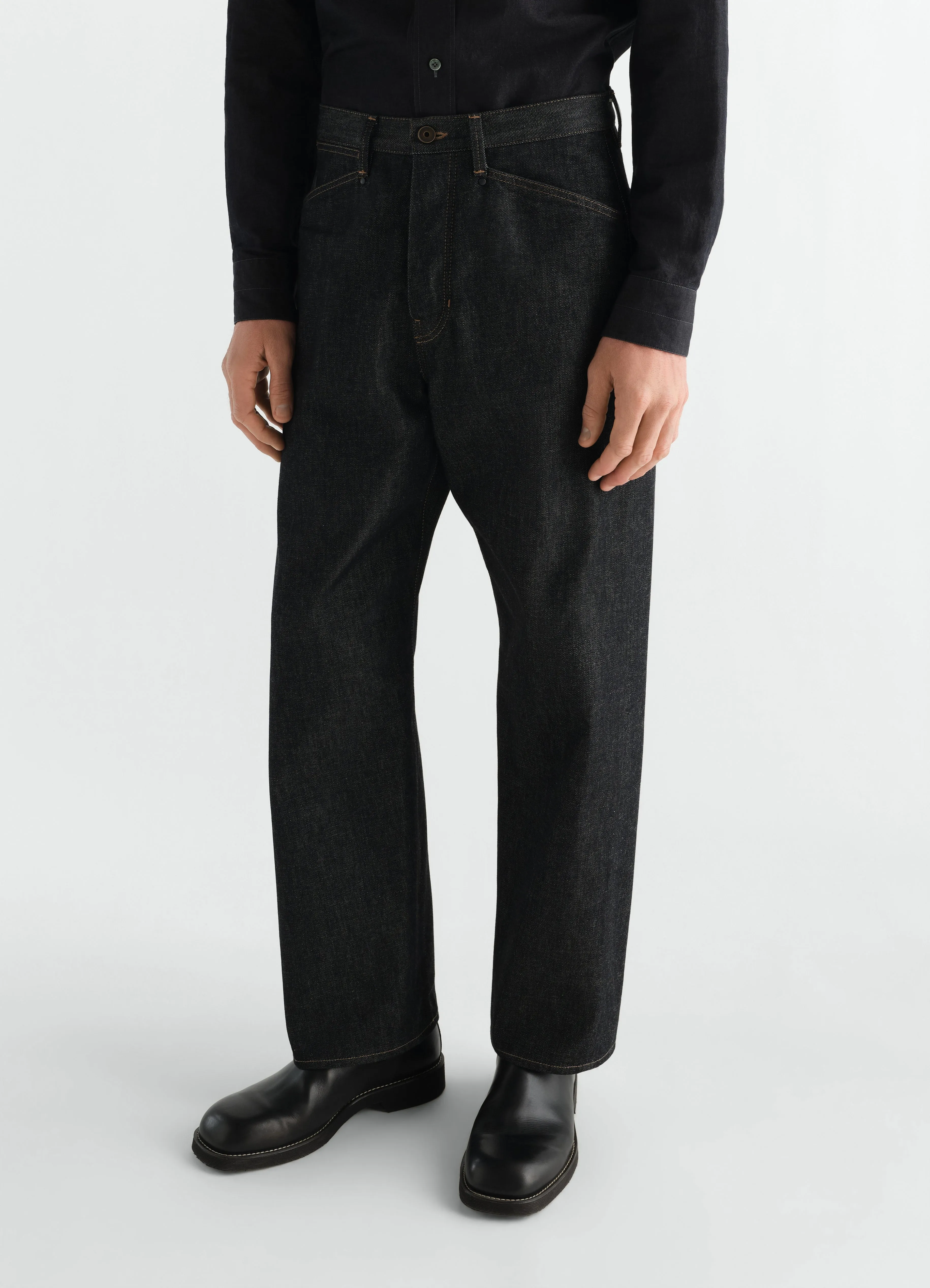 STRAIGHT LEG 5 POCKETS IN HEAVY SLATE DENIM sold by Lemaire product image thumbnail 2