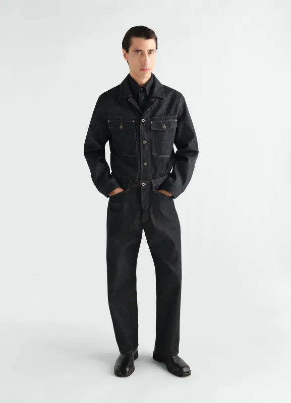 STRAIGHT LEG 5 POCKETS IN HEAVY SLATE DENIM made by Lemaire
