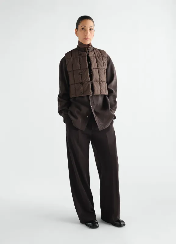 LARGE PLEATED PANTS IN WOOL GABARDINE made by Lemaire