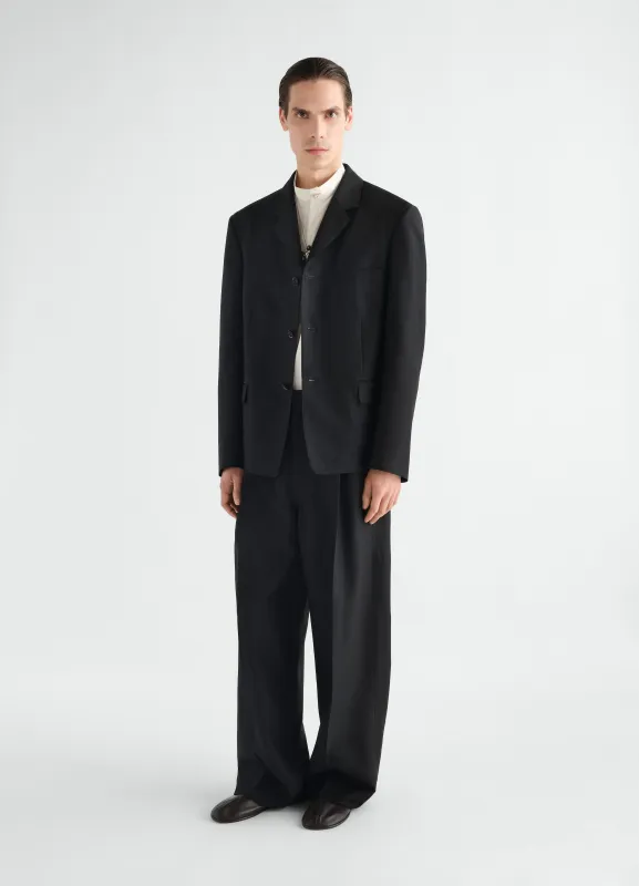 SINGLE PLEAT TAILORED PANTS IN WOOL MOHAIR TOILE made by Lemaire