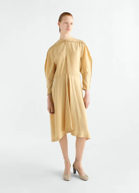 MIDI DRESS IN SILK VISCOSE TOILE made by Lemaire