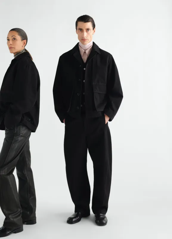 BOXY JACKET IN BLACK DENIM made by Lemaire