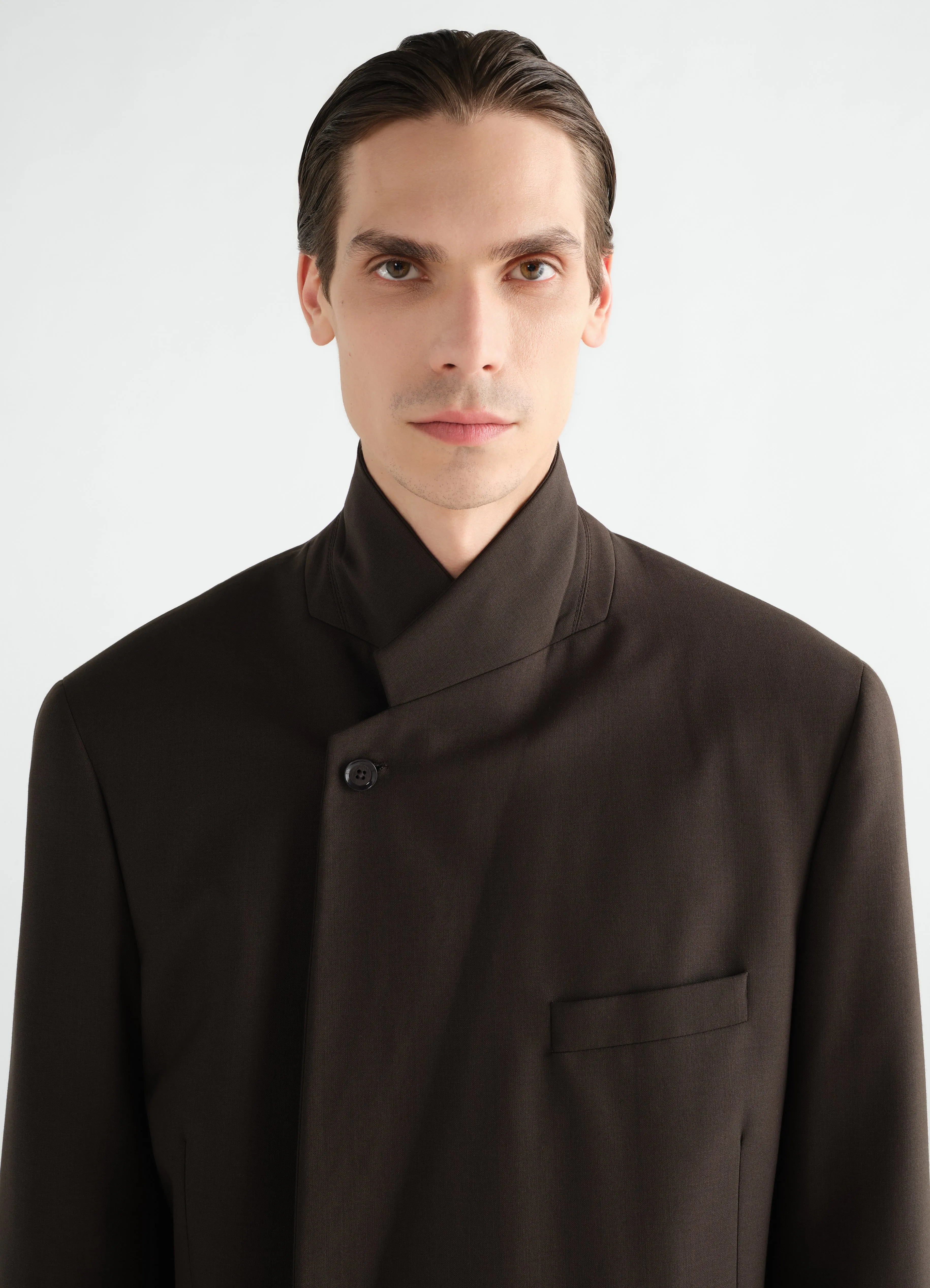 DOUBLE-BREASTED JACKET IN TROPICAL WOOL BLEND sold by Lemaire product image thumbnail 3