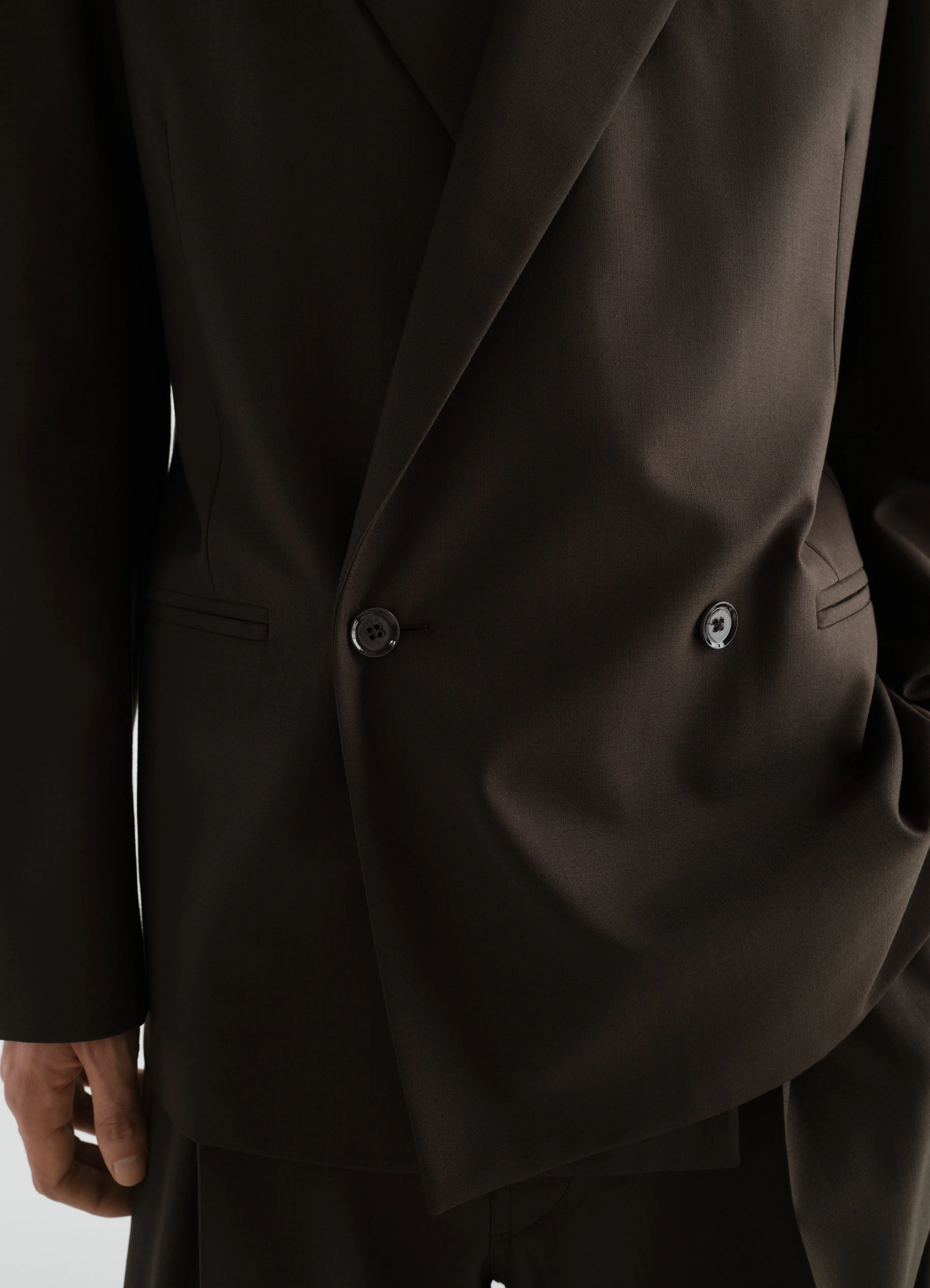 DOUBLE-BREASTED JACKET IN TROPICAL WOOL BLEND sold by Lemaire product image thumbnail 5
