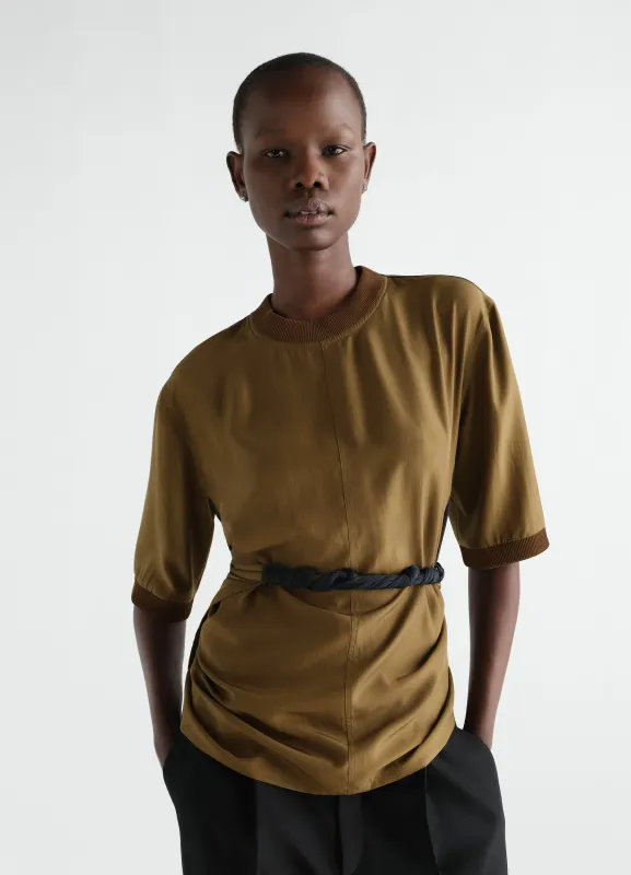 KNOTTED TOP IN SILK PONGEE made by Lemaire