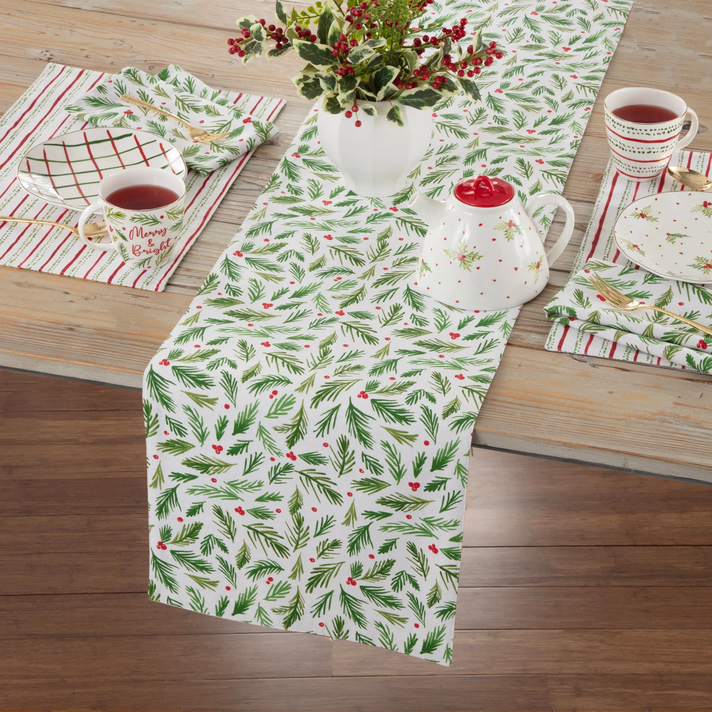 Bayberry Merry & Bright Reversible Table Runner sold by Lenox product image thumbnail 3