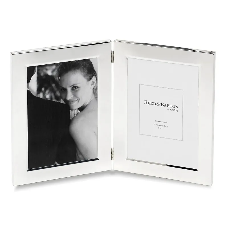 Classic Silverplate 5" x 7" Double Photo Frame sold by Lenox
