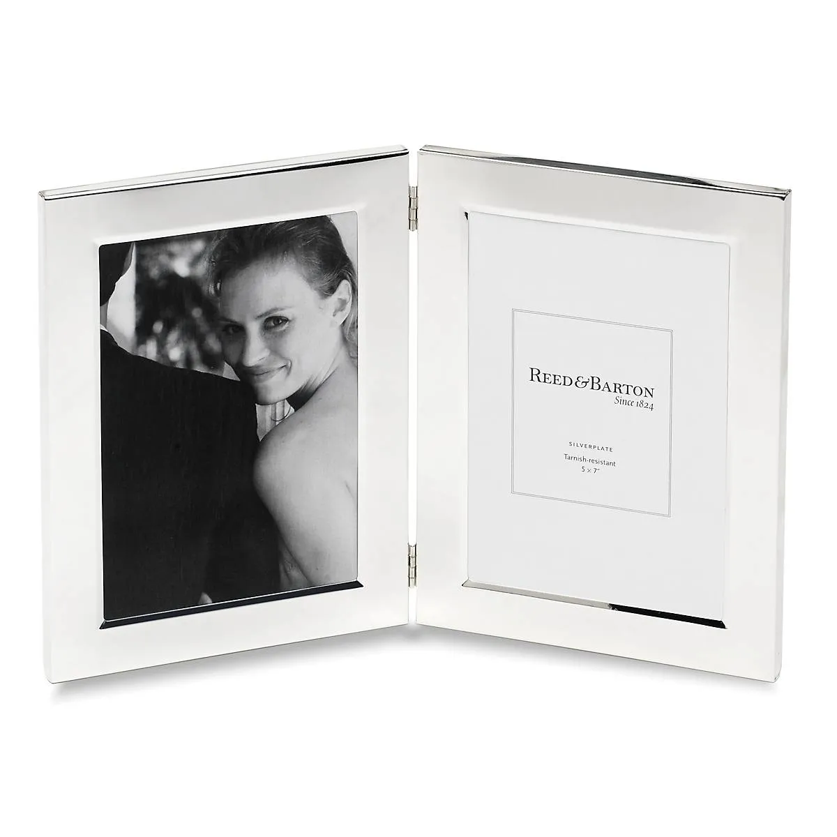 Classic Silverplate 5" x 7" Double Photo Frame sold by Lenox