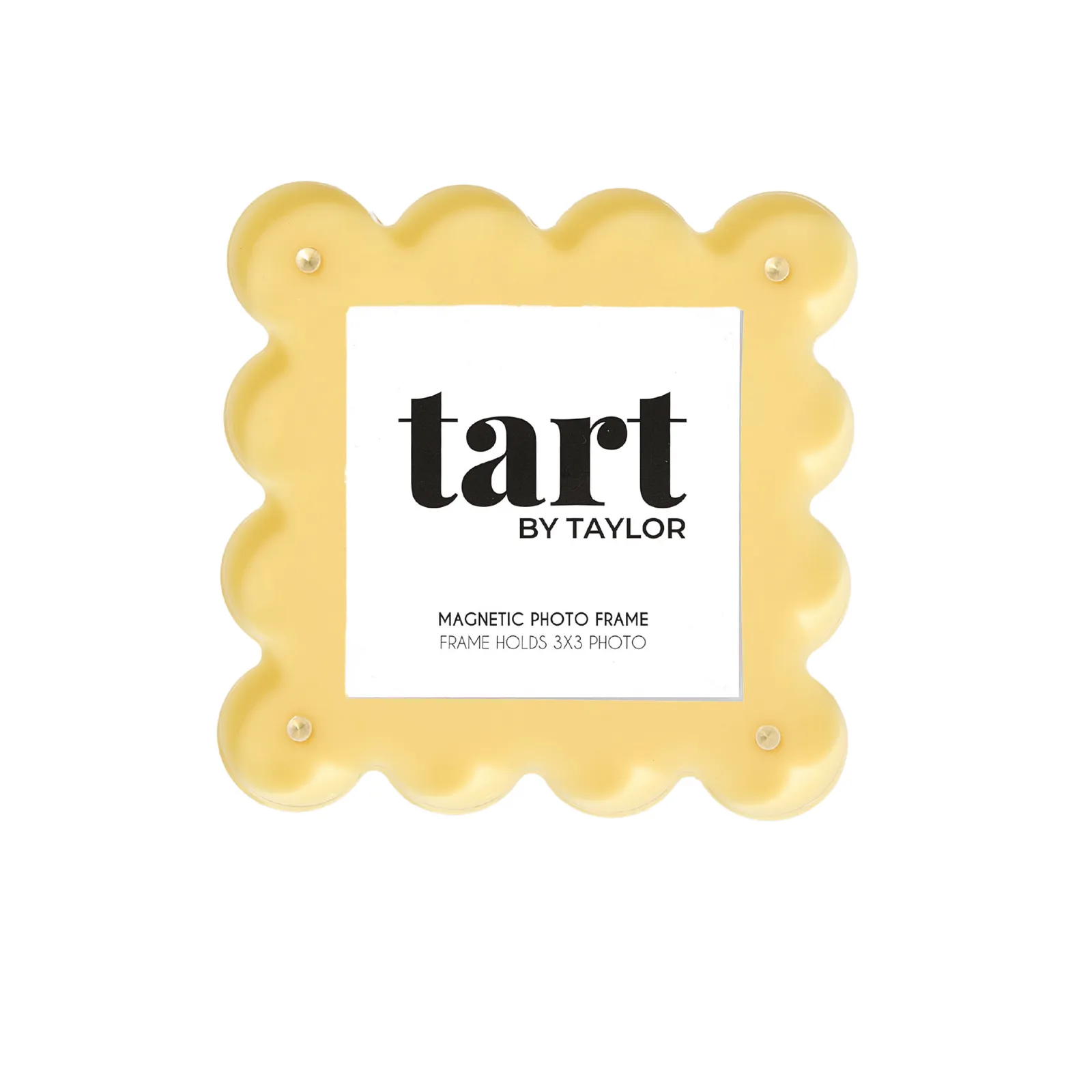 Mini Butter Yellow Scalloped Acrylic Photo Frame sold by Lenox