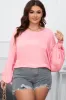 L.NY Plus Size Lantern Sleeve Dropped Shoulder Blouse sold by Leota