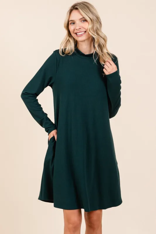 Mittoshop Mock Neck Long Sleeve Dress with Pockets sold by Leota