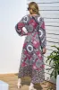 Leopard Ruffle Trim V-Neck Printed Dress sold by Leota