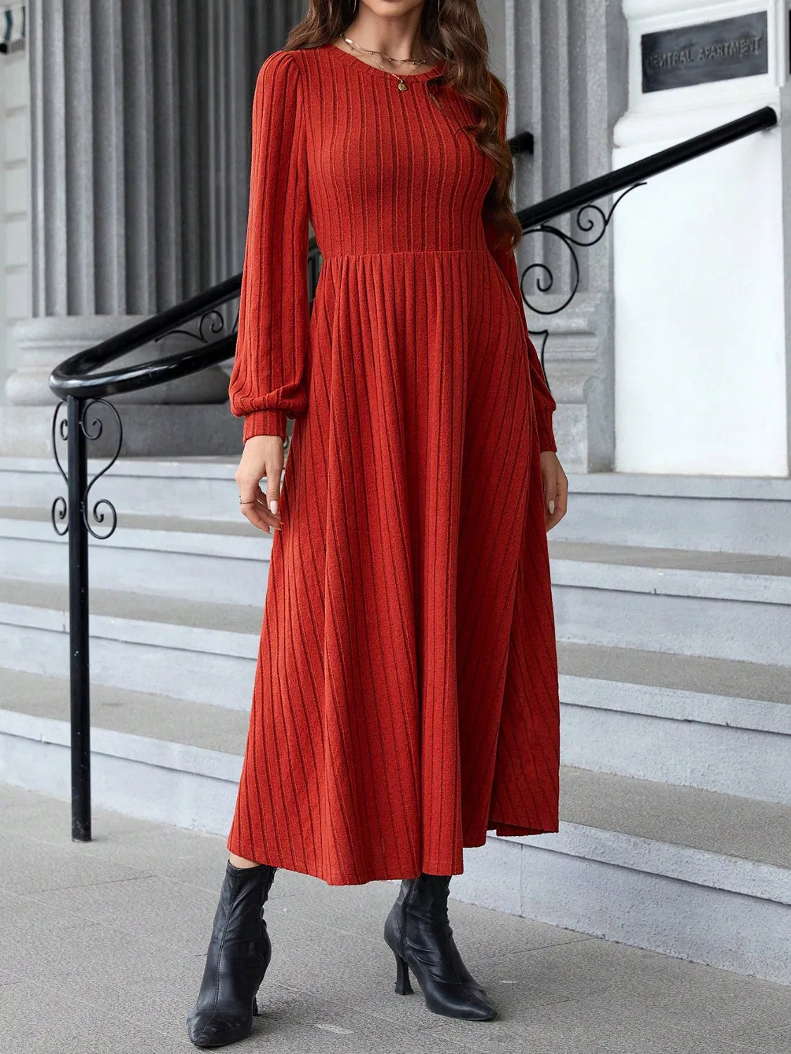 L.NY Ribbed Round Neck Long Sleeve Dress sold by Leota product image thumbnail 2