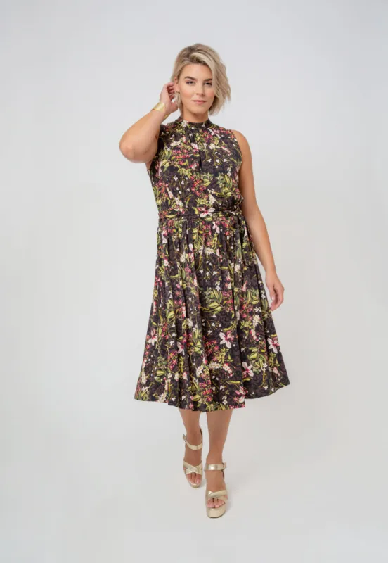 Leota Women's Sleeveless Mindy Dress in Orchid Meadow (Curve) Multi sold by Leota