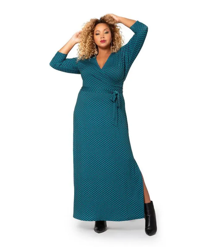 Leota Women's Perfect Wrap Maxi Dress Green Size 3X sold by Leota