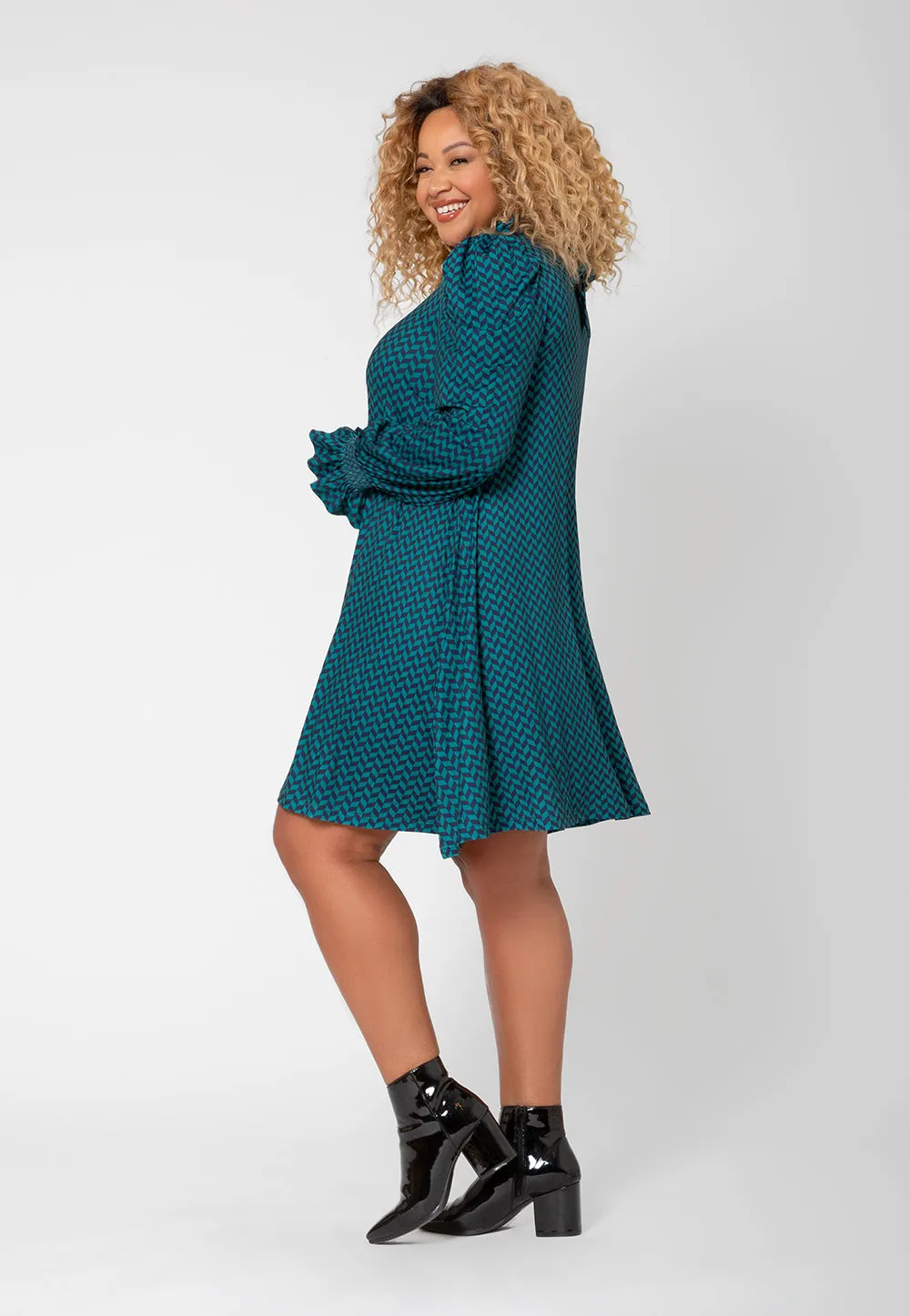 Leota Women's Bianca Puff Sleeve Flowy Dress (Curve) sold by Leota product image thumbnail 2