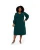 Leota Women's Francesca Long Sleeve Midi Dress Green Size 1X sold by Leota