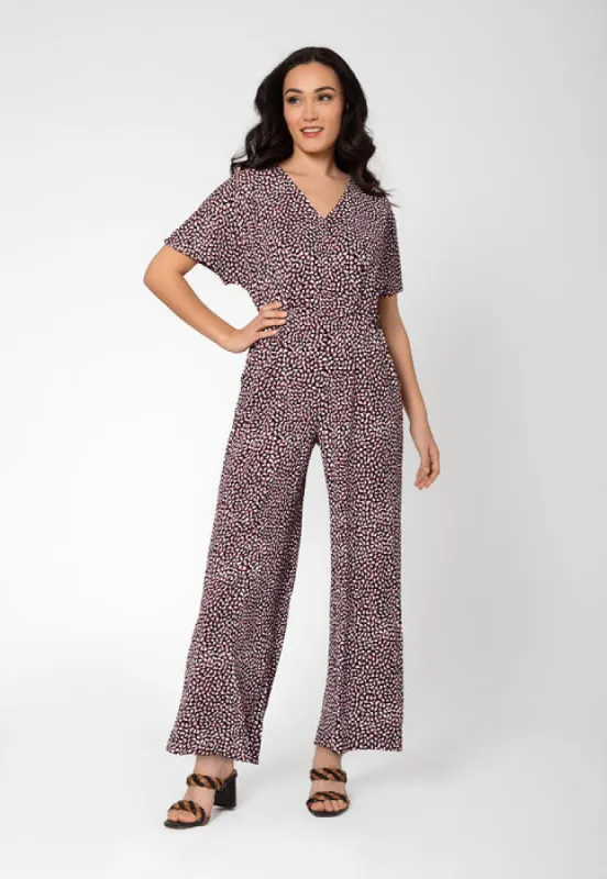 Leota Women's Ruby Short Sleeve Jumpsuit Purple sold by Leota