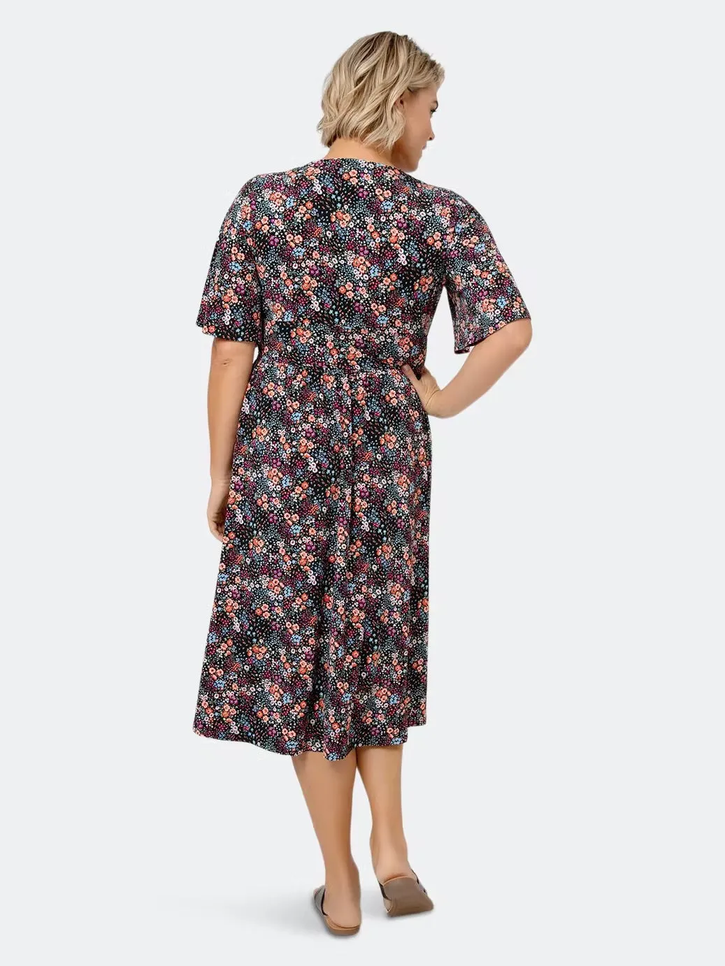 Leota Women's Confetti Floral Lord & Taylor Zoe Dress Black sold by Leota product image thumbnail 3