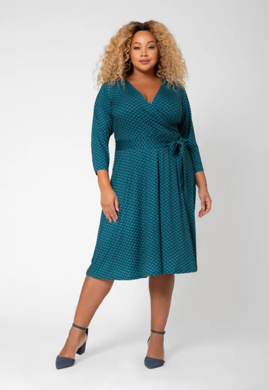 Leota Women's Perfect Wrap Dress (Curve) Blue sold by Leota