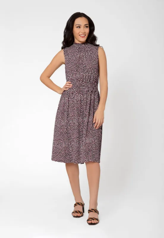 Leota Women's Samantha Sleeveless Mock Neck Dress Purple sold by Leota