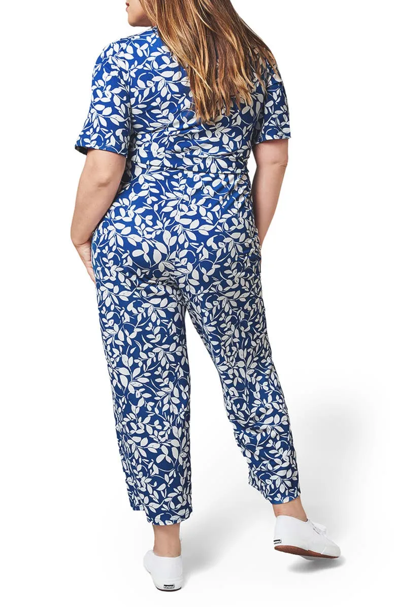 Leota Women's Kayla In Two Tone Floral Jumpsuit Blue sold by Leota product image thumbnail 5