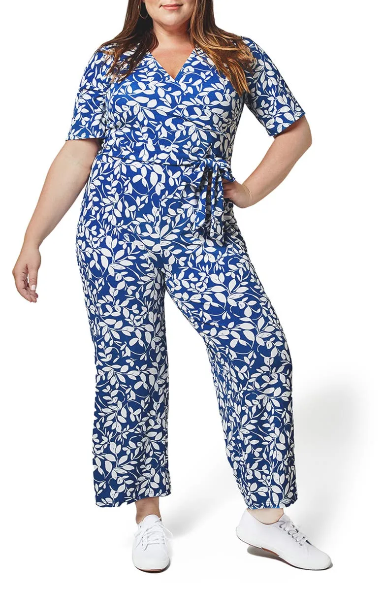 Leota Women's Kayla In Two Tone Floral Jumpsuit Blue sold by Leota product image thumbnail 4
