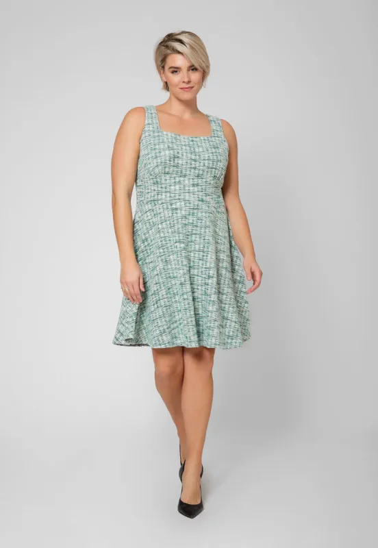 Leota Women's Sleeveless Arianna Dress in Green Multi (Curve) sold by Leota