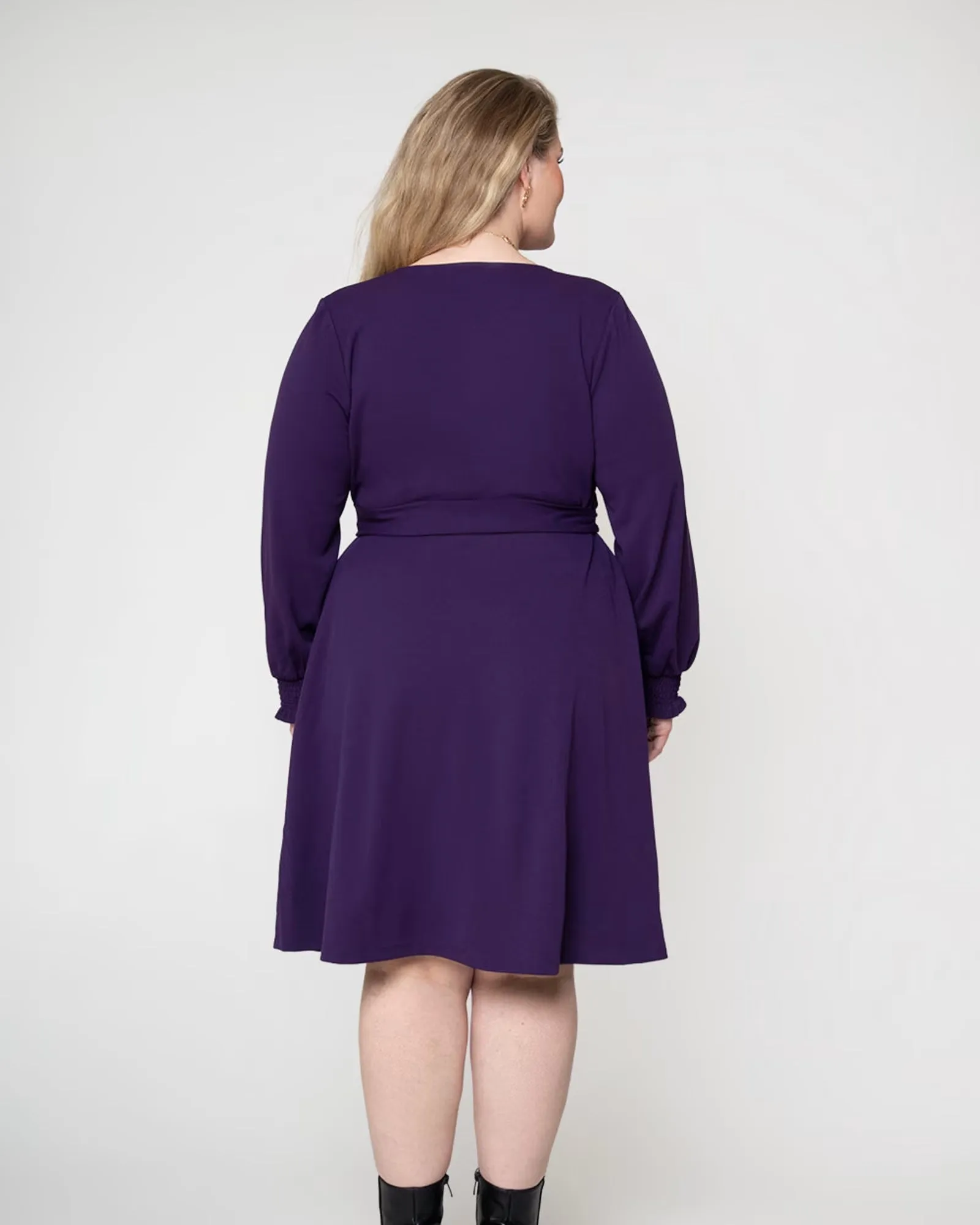Leota Women's Perfect Wrap Blouson Sleeve Dress Purple Size 2X sold by Leota product image thumbnail 4