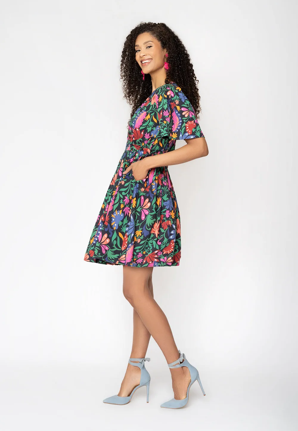 Leota Women's Alena Poplin Wrap Dress Black Size XX-Large sold by Leota product image thumbnail 3