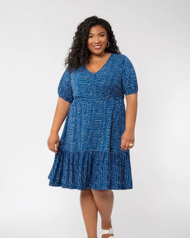 Leota Women's Chelsea Faux Wrap Dress Blue Size 3X sold by Leota