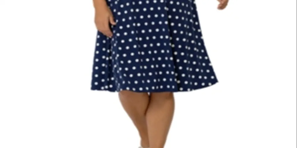 Leota Women's Floral Print Dress Blue Size 2X sold by Leota product image thumbnail 3