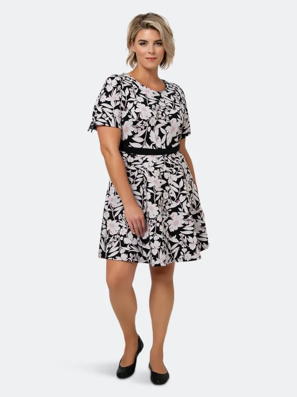 Leota Women's Mackenzie Fit and Flare Dress Black Size 3X sold by Leota