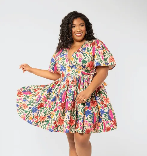 Leota Women's Alena Floral Dress Brown sold by Leota