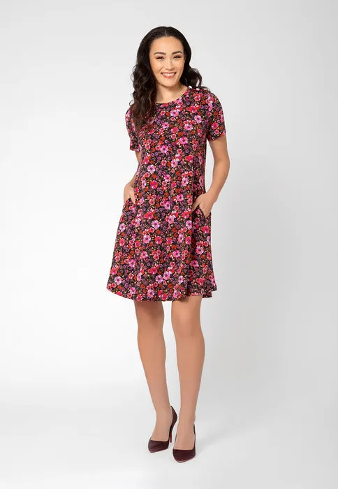 Leota Women's Maci Short Sleeve Jersey Dress Purple sold by Leota product image thumbnail 2