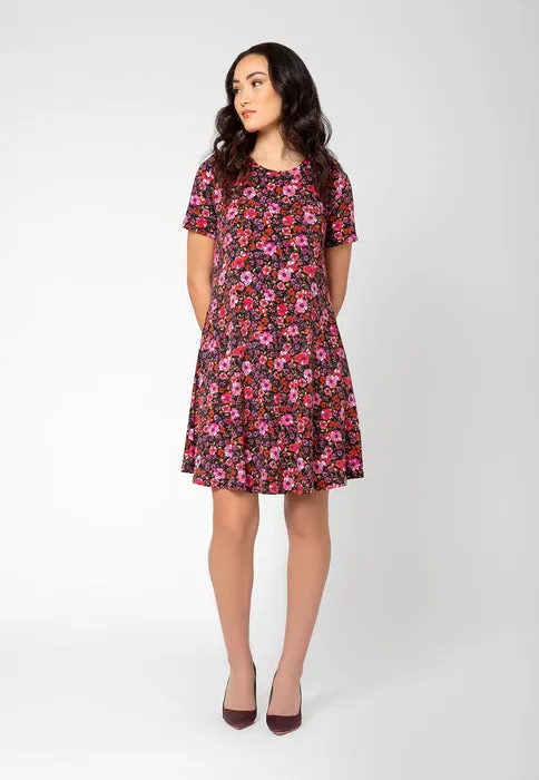 Leota Women's Maci Short Sleeve Jersey Dress Purple sold by Leota product image thumbnail 4