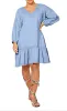 Leota Women's Embroidered Luna Dress in Chambray Lord & Taylor Blue sold by Leota